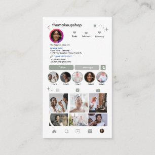 Instagram Social Media Sage Verbinde dich mit uns Visitenkarte