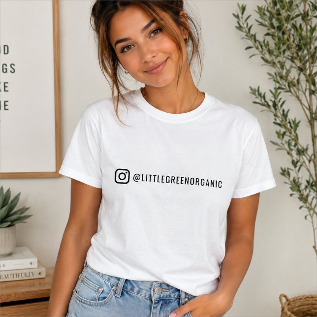 Instagram T - Shirt | Ihr Instagram (Custom Instagram handle T-shirts for small business owners, creators, shops, and events.)