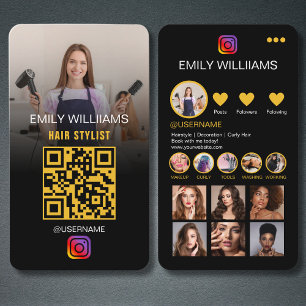 Instagram Template Social Media QR Code Visitenkarte