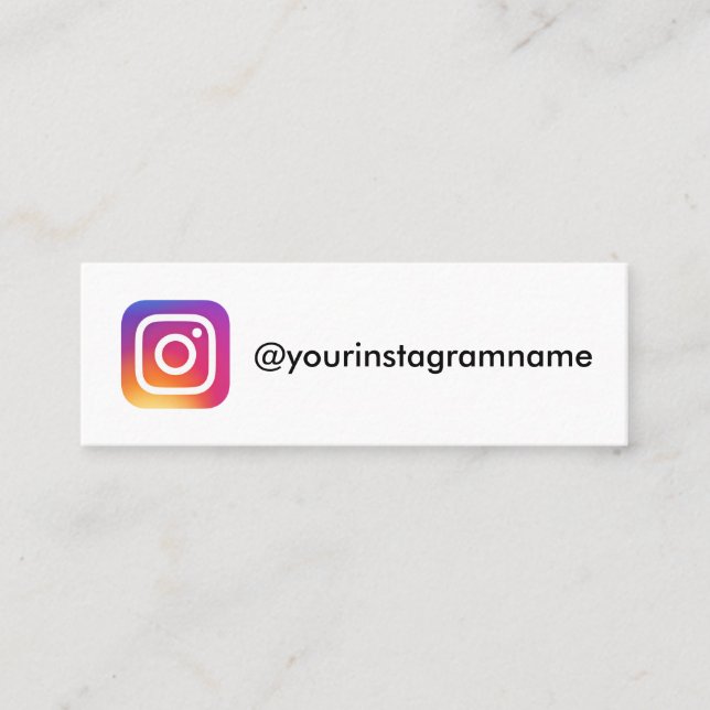 Instagram User Social Media Influencer Simple Mini Visitenkarte (Vorderseite)