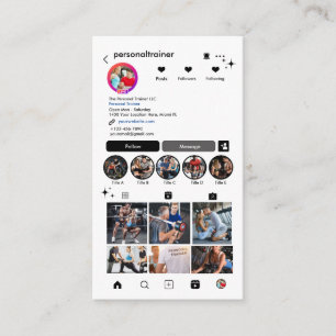 Instagram Verbinde dich mit uns Weißer Personal Tr Visitenkarte