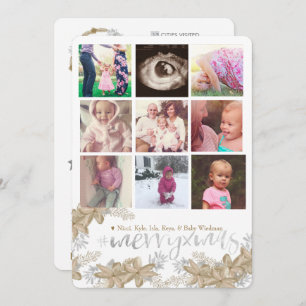 Instagram Weihnachtskarten mit Jahr im Bericht Einladung