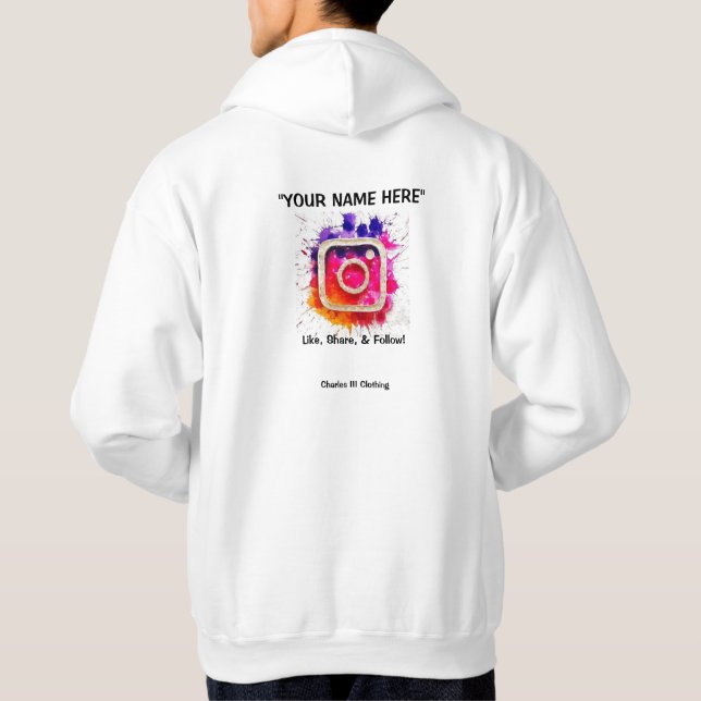 Instagram-Werbemittel Hoodie (Rückseite)