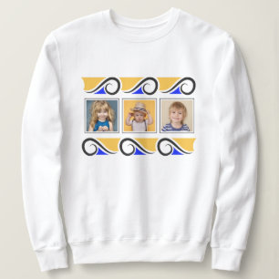 Instagramm 3-Fotovorlage mit dekorativem Rahmen Sweatshirt