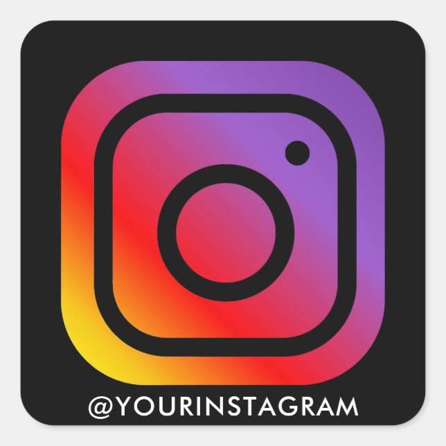 Instagramm Business Social Media einfach modern Quadratischer Aufkleber (Vorderseite)