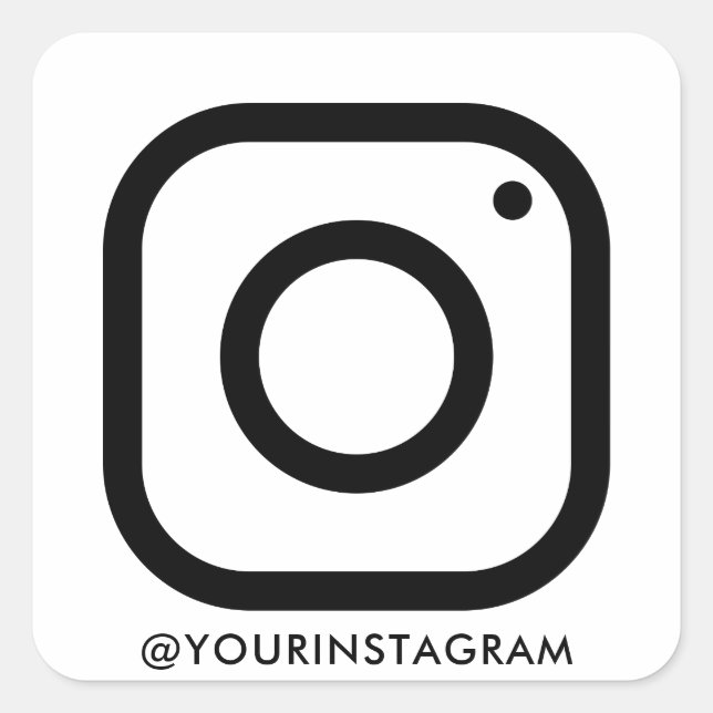 Instagramm Business Social Media einfach modern Quadratischer Aufkleber (Vorderseite)
