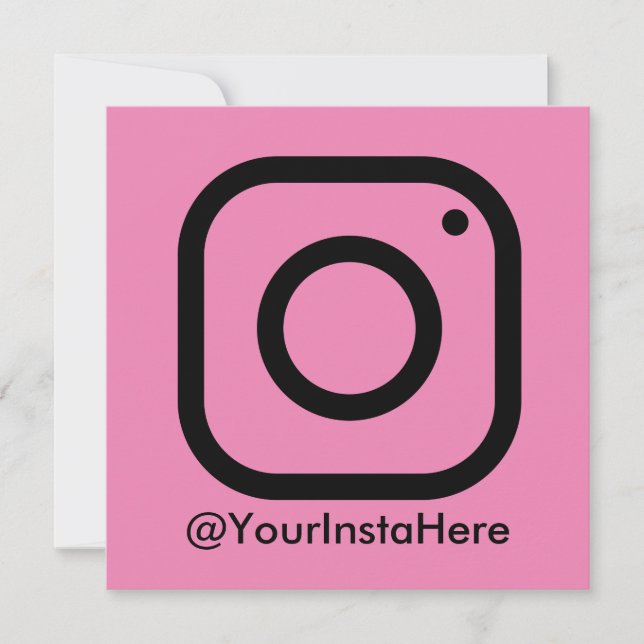 Instagramm Business Social Media modern Pink Einladung (Vorderseite)