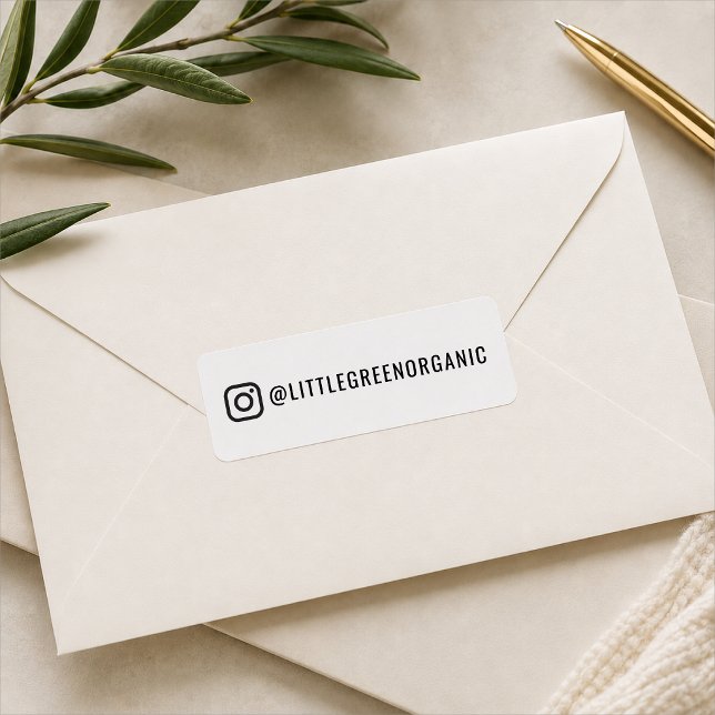 Instagramm-Etikett | Ihr Instagram-Name-Aufkleber (Custom Instagram label sticker for envelopes, packages, thank you cards, and mailers.)