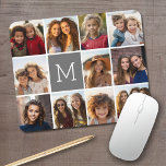 Instagramm-FotoCollage Custom Monogram-Kohle Mousepad<br><div class="desc">Verwenden Sie bis zu 11 quadratische oder selbstständige Fotos,  um ein einzigartiges und persönliches Geschenk zu schaffen. Oder man behalte den Hipster Welpe und macht einen trendigen Sake. Wenn Sie die Bilder anpassen müssen,  klicken Sie auf das Werkzeug anpassen,  um Änderungen vorzunehmen.</div>