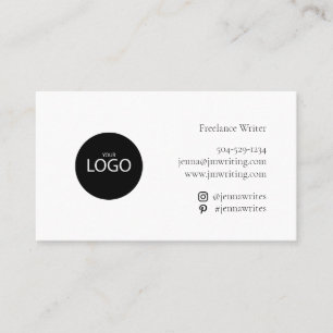 Instagramm für einfache Logos Schwarz-weiß Visitenkarte