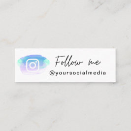 Instagramm für farbige Wasserfarben folgen QR-Code Mini Visitenkarte