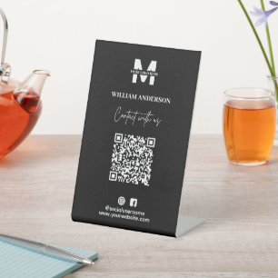 Instagramm für kleine Unternehmen Facebook QR Code Sockelschild