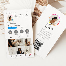 Instagramm Light Theme QR Code 7 Foto Social Media Visitenkarte