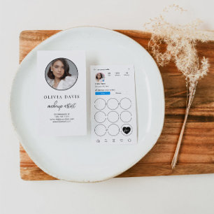 Instagramm Light Theme QR Code Loyalty Punch Card Visitenkarte