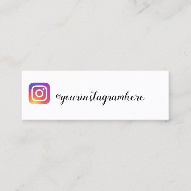 Instagramm Mini Visitenkarte (Vorderseite)