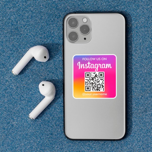 Instagramm QR Code Quadratischer Aufkleber (Von Creator hochgeladen)