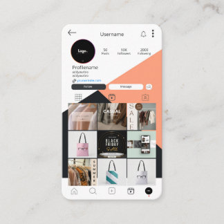 Instagramm-Visitenkarten-Scan zum Verbinden von QR Visitenkarte