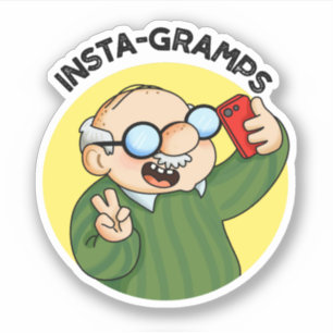 Instagramps Funny Social Media Grand Pun Aufkleber