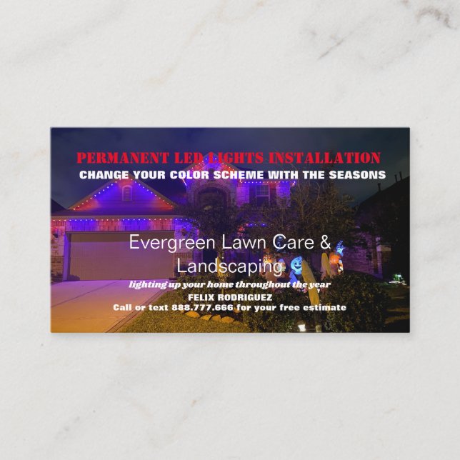 Installation des permanenten LED-Fotos Visitenkarte (Vorderseite)