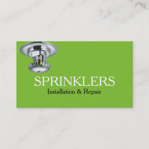 Installation und Reparatur von grünen Sprinkleranl Visitenkarte