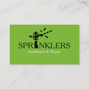 Installation und Reparatur von grünen Sprinkleranl Visitenkarte