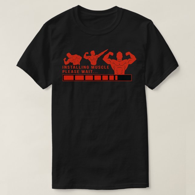 Installation von Muskeln Bodybuilder Gym-Fitness 1 T-Shirt (Design vorne)