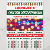 Installation von Weihnachtsleuchten mit Abreißstre