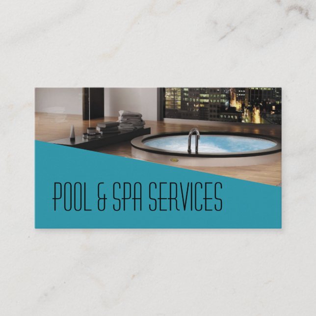 Installation von Whirlpool-Hot-Tub-Pool Visitenkarte (Vorderseite)