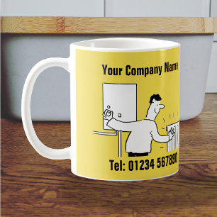 Installations- und Heizungsleistungen Cartoon Tass Tasse