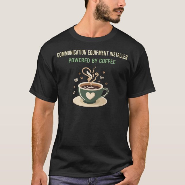 Installiert mit Kaffeemaschine T-Shirt (Vorderseite)