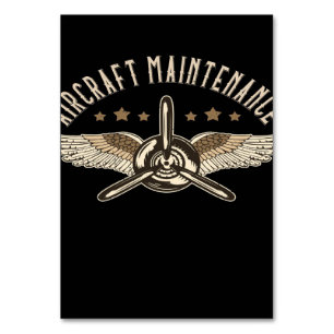 Instandhaltung von Luftfahrzeugen   Cooles Design Tischnummer