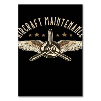 Instandhaltung von Luftfahrzeugen | Cooles Design Tischnummer