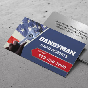 Instandhaltungsarbeiten für Handyman - Patriotisch Visitenkarte