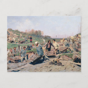 Instandsetzung der Eisenbahnstrecke, 1874 Postkarte