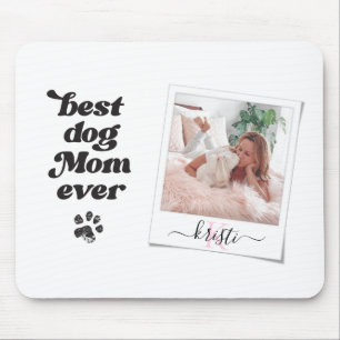 Instant Camera Best Hund Mama je weiß Mousepad