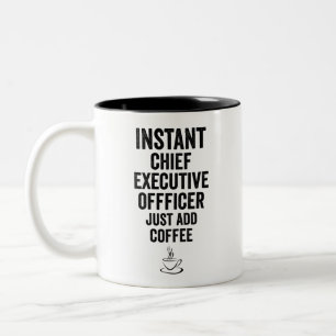 Instant Chief Führungskraft Officer einfach Kaffee Zweifarbige Tasse