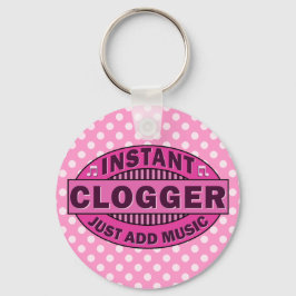 Instant Clogger einfach Musik hinzufügen Pink Schlüsselanhänger