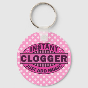 Instant Clogger einfach Musik hinzufügen Pink Schlüsselanhänger