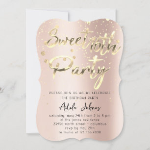 Instant Download Birthday Party Rose Gold Einladung