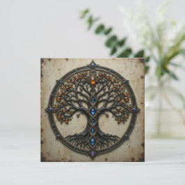 Instant Download Celtic Tree Greeting Card Feiertagskarte
