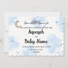 Instant Editable Aqeeqah Aqiqah Einladungskarte Einladung