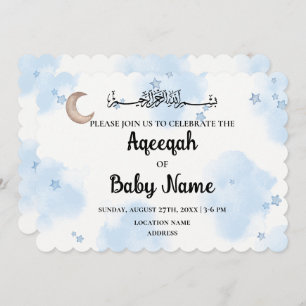 Instant Editable Aqeeqah Aqiqah Einladungskarte Einladung