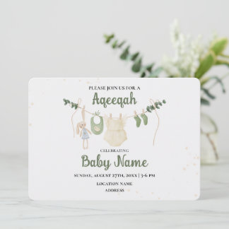 Instant Editable Aqeeqah Aqiqah Einladungskarte Einladung