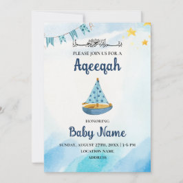Instant Editable Aqeeqah Aqiqah Einladungskarte Einladung
