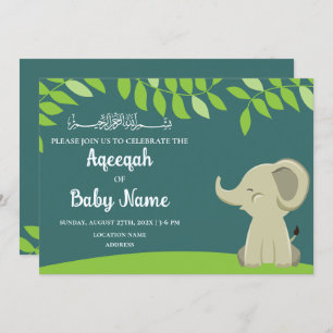 Instant-Editable Baby Aqeeqah Einladungskarte Einladung