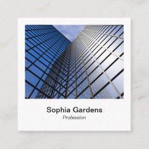 Instant Foto Style - hohes Gebäude Quadratische Visitenkarte
