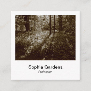 Instant Foto Style - Holz Quadratische Visitenkarte