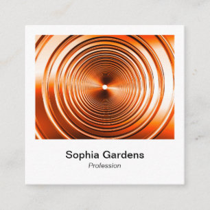 Instant Foto Style - Long Spring Orange Quadratische Visitenkarte