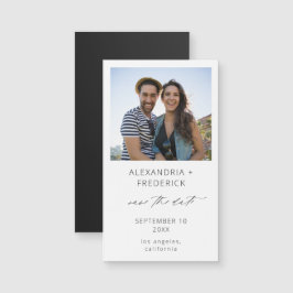  Instant Foto White Chic Speichern Sie das Date Ma Magnetkarte