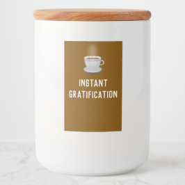 Instant Gratification Instant Coffee Jar Label Lebensmitteletikett